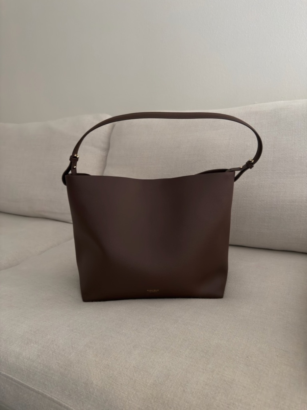Classic Dark Brown Leather Shoulder Tote